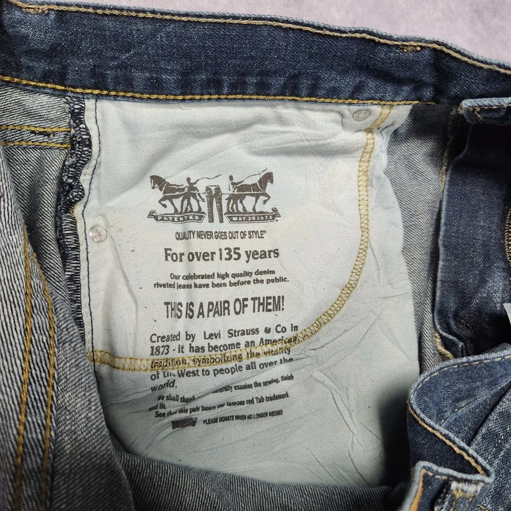 Levi's 559 Relaxed Straight Leg Jeans Mens 38x32‎ Blue Denim